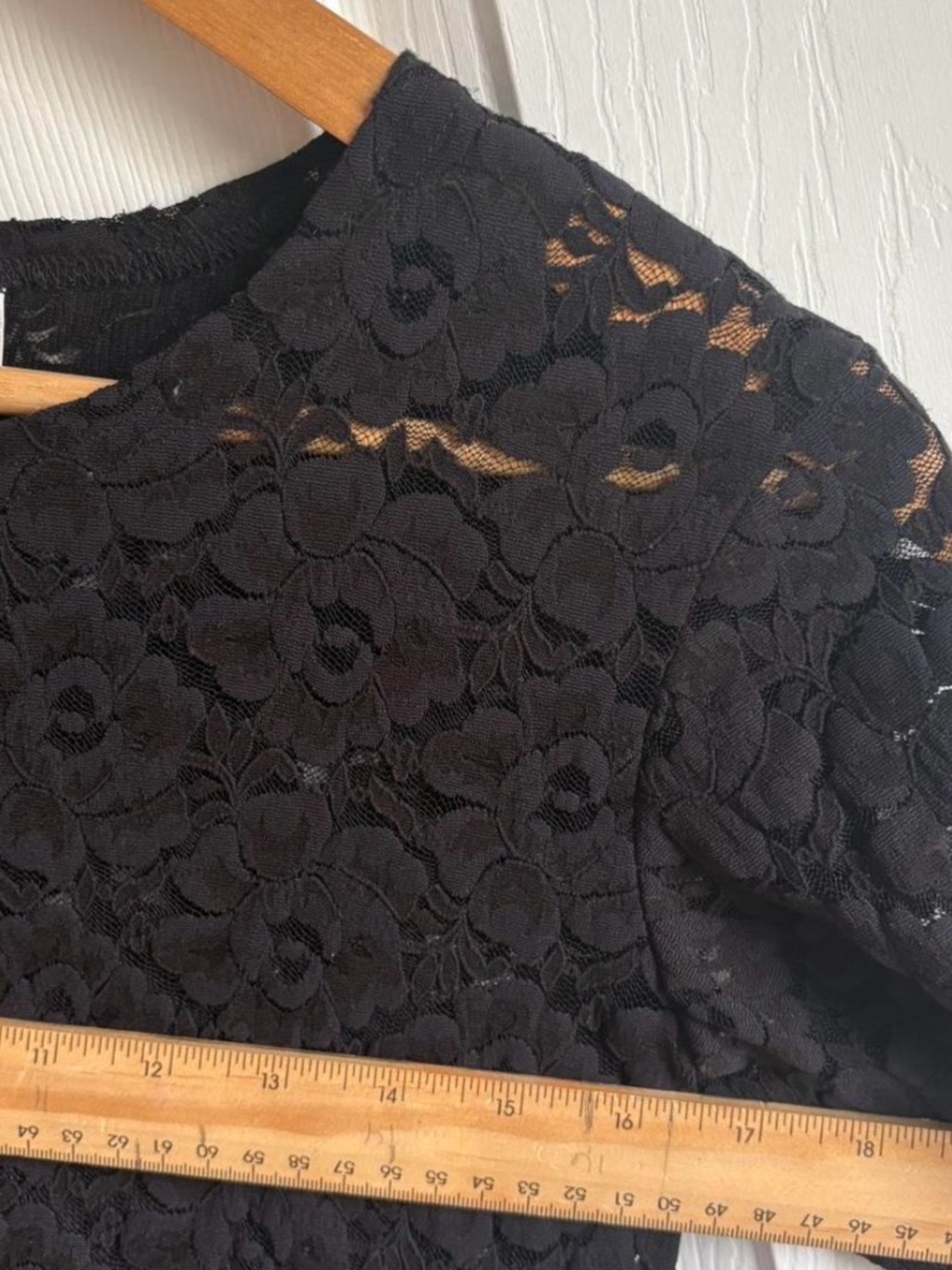 Vintage Anna Kriste Black Lace Top - Picture 6 of 7